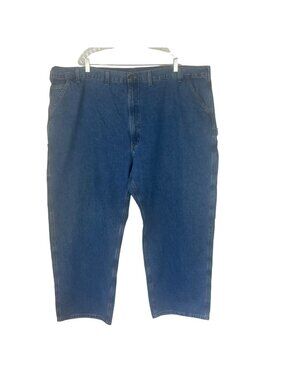 Carhartt Mens Original Dungaree Denim Jeans 52x30 Blue Carpenter Workwear